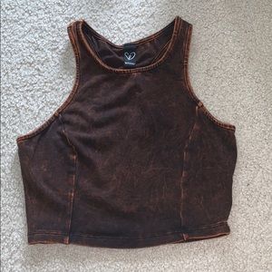 Brown Rust Crop Top